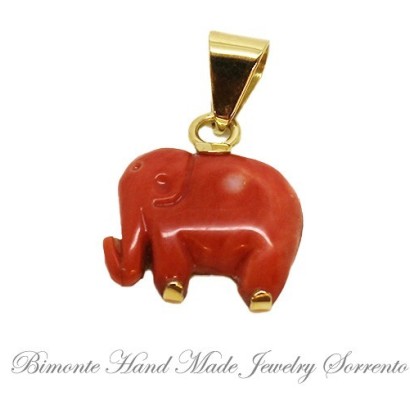 "Little Elephant" Coral Pendant