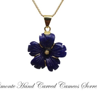 "Plumbago Flower"Lapis Lazuli Necklace