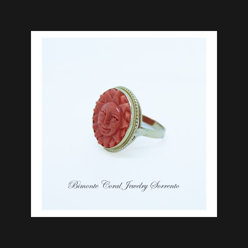 "Smiling Sun" Coral Ring