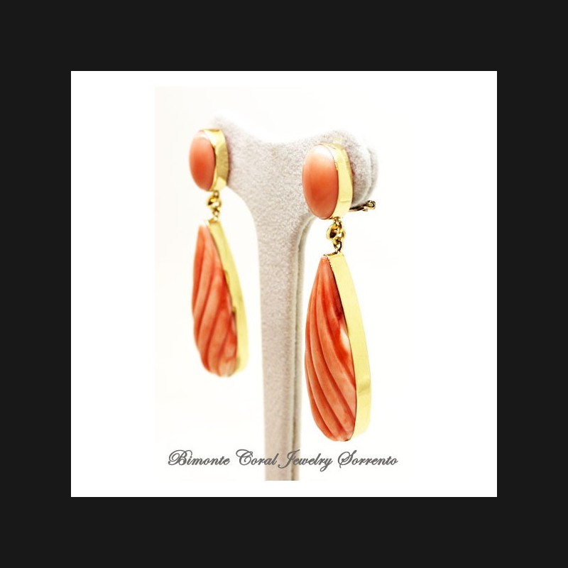 "Rosa di un Tempo" Coral Earrings