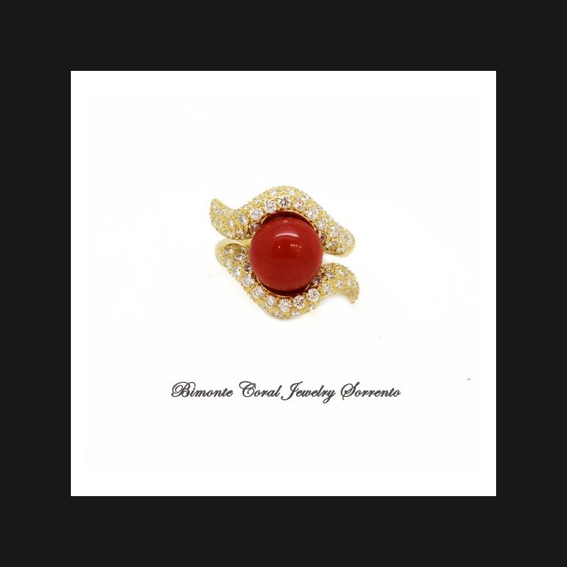 "Mara" Red Italian Coral Ring