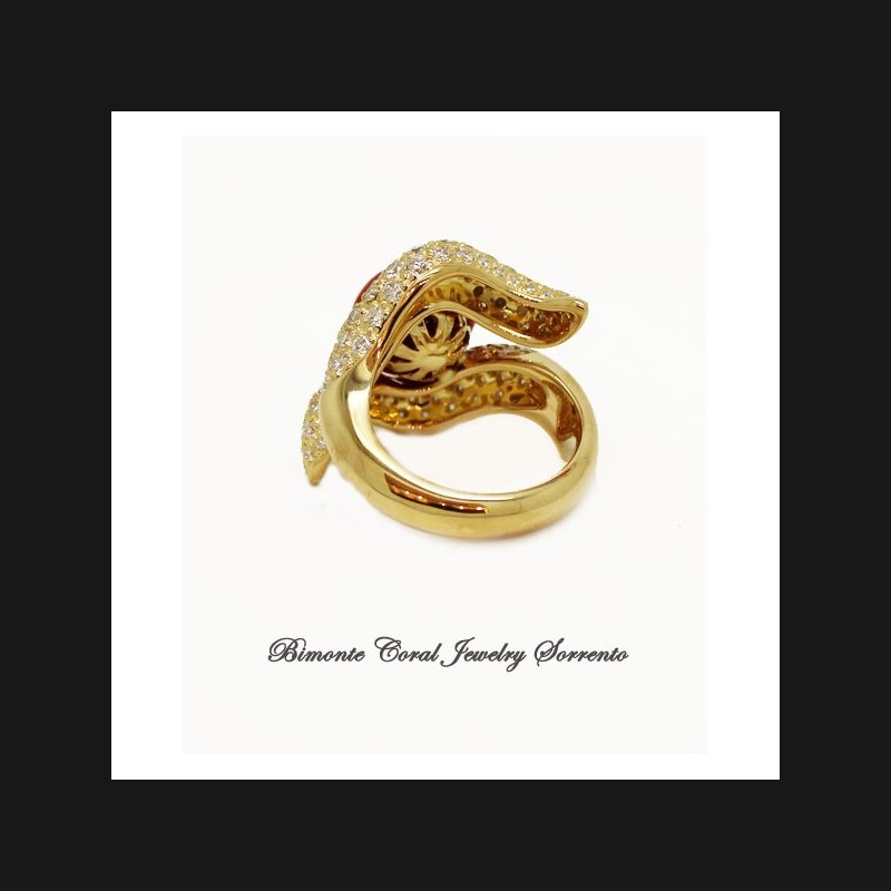 "Mara" Red Italian Coral Ring