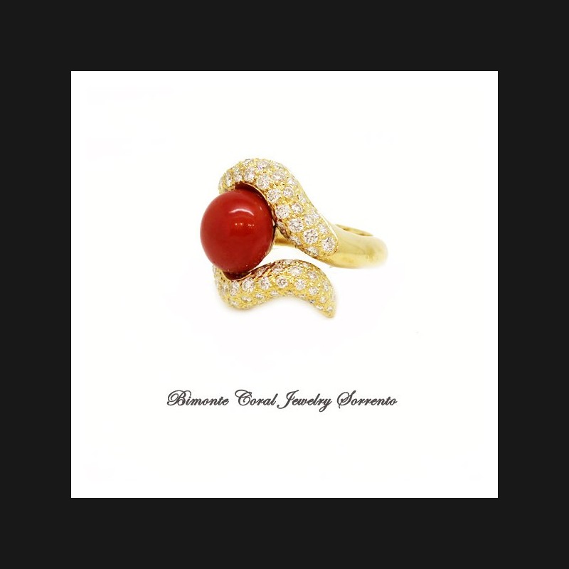 "Mara" Red Italian Coral Ring