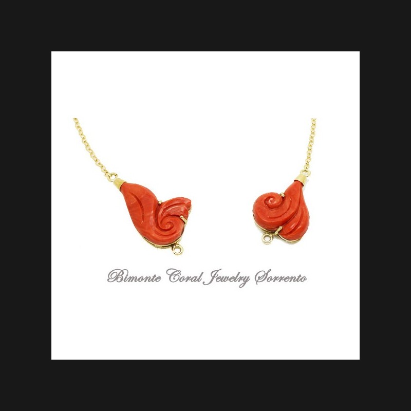 "Sofia" Coral Necklace, Pendant and Brooch