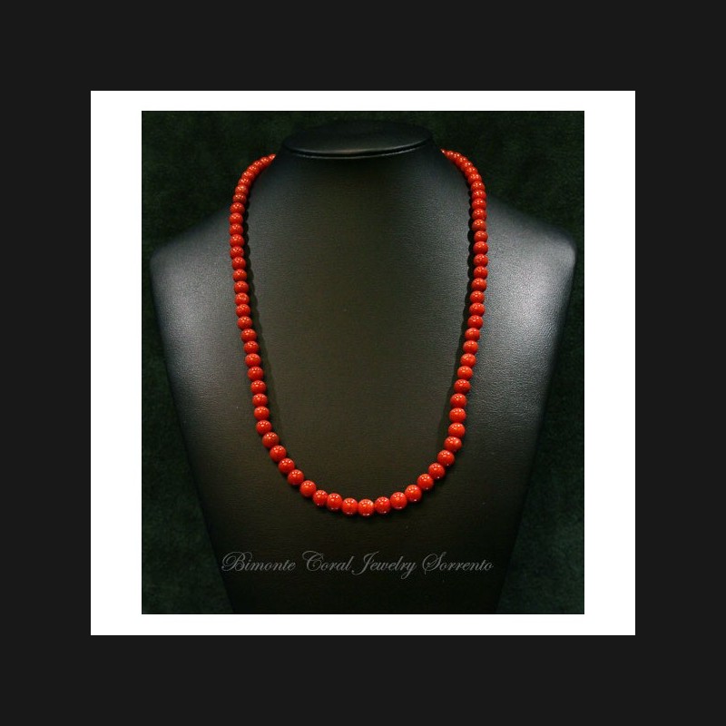 6,1/4 - 6,3/4  mm Red Italian Coral