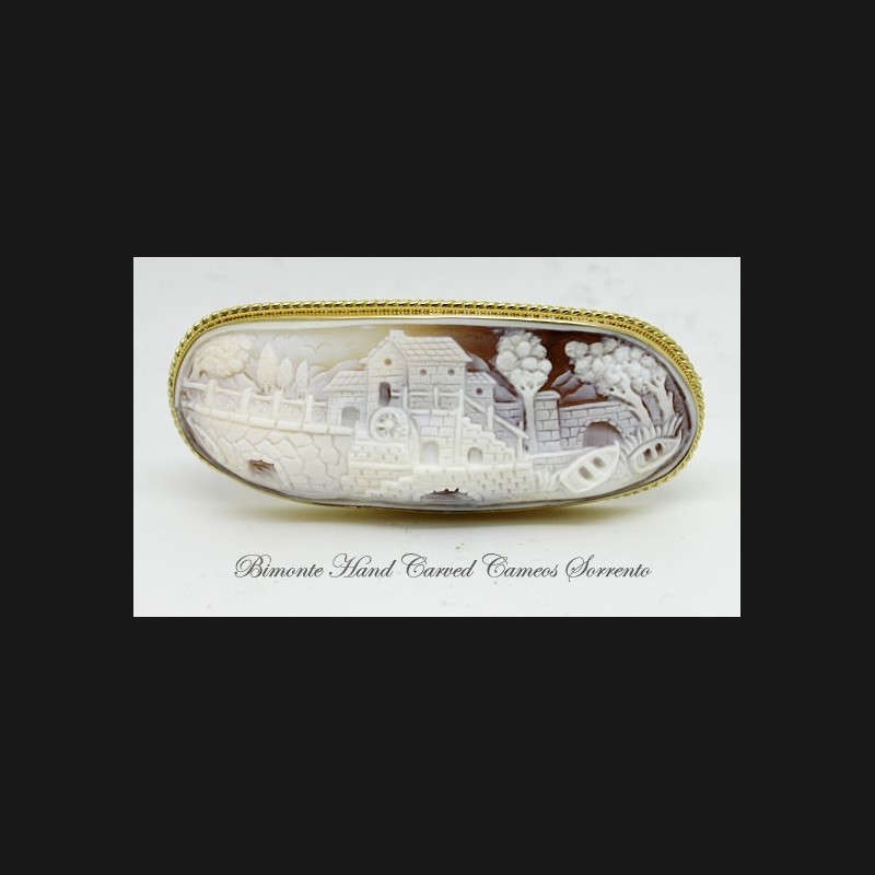 "At The Village" Cameo Brooch
