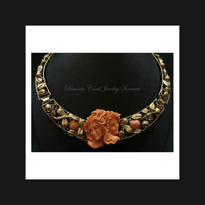 "Adam and Eve" Coral Necklace