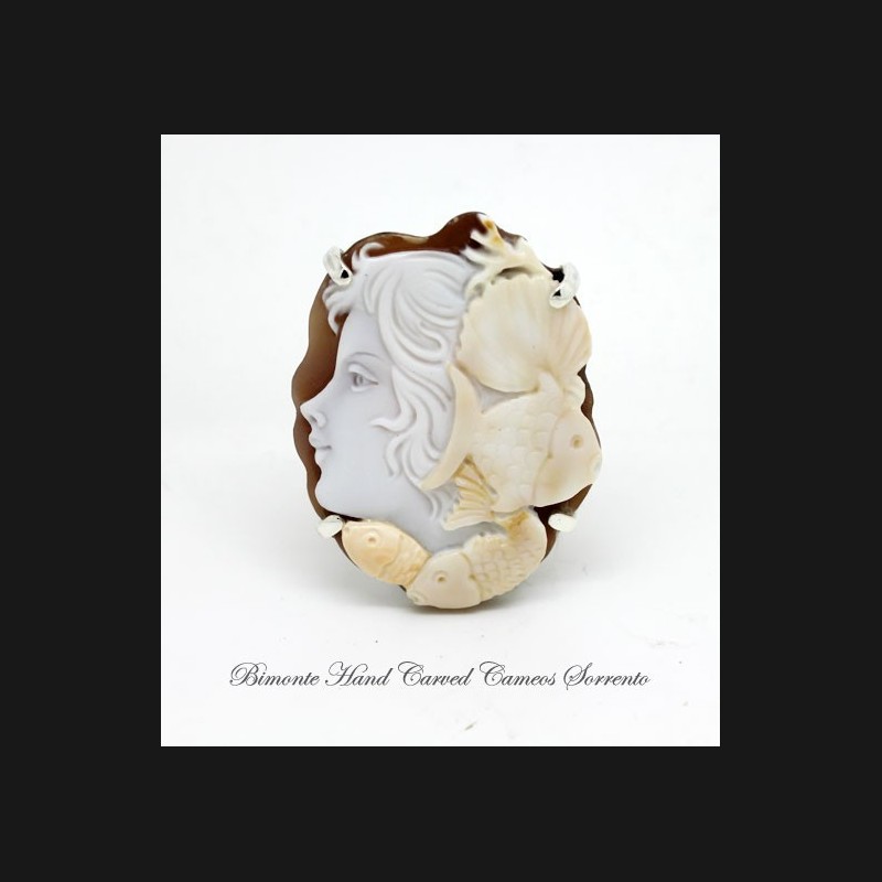 "Marina" Cameo Brooch and Pendant