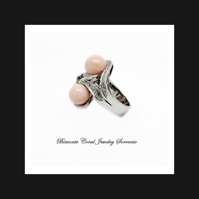 "Venere" Angel Skin Coral Ring
