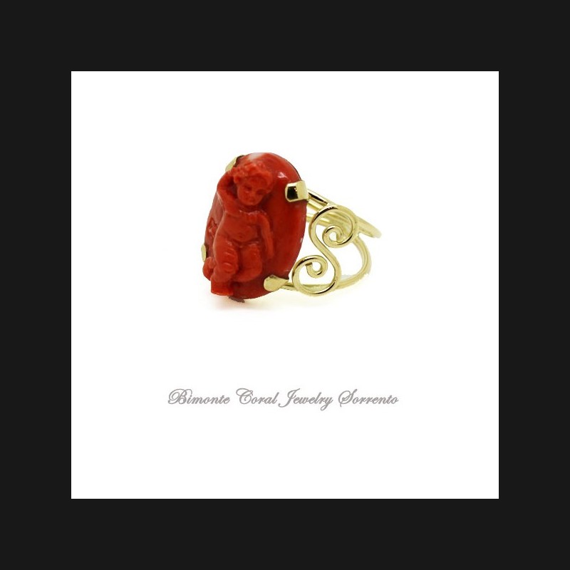 "My Cherub" Coral Ring