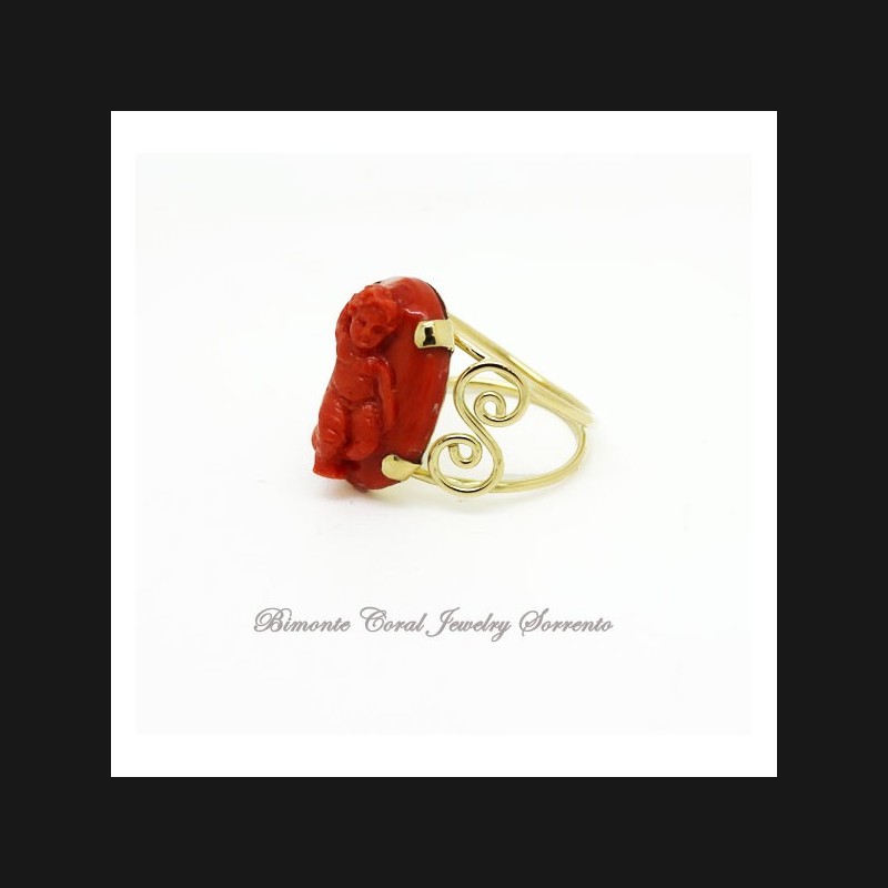 "My Cherub" Coral Ring