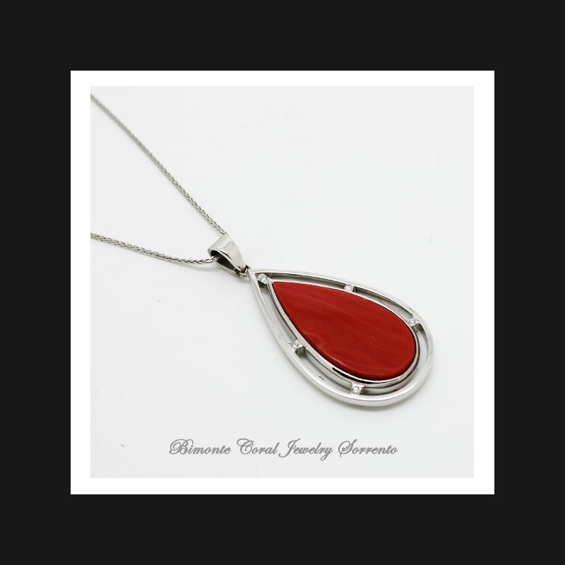 "La Goccia" Red Coral Necklace