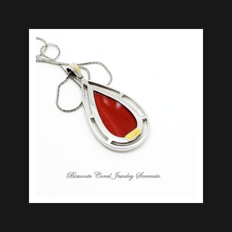 "La Goccia" Red Coral Necklace