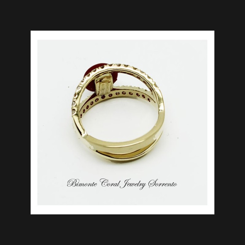 "Infinito" Red Coral Ring