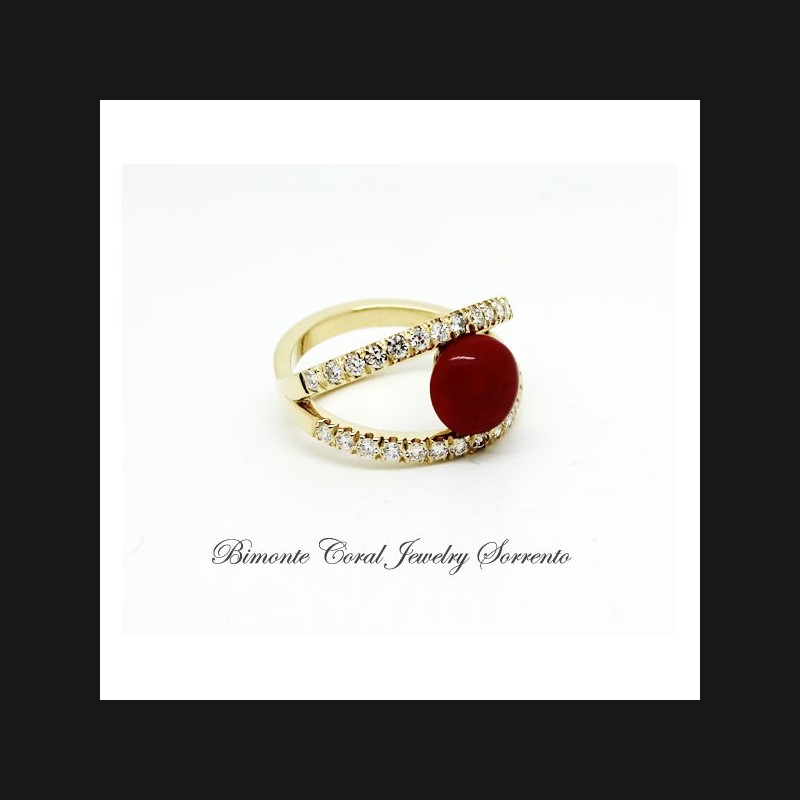 "Infinito" Red Coral Ring