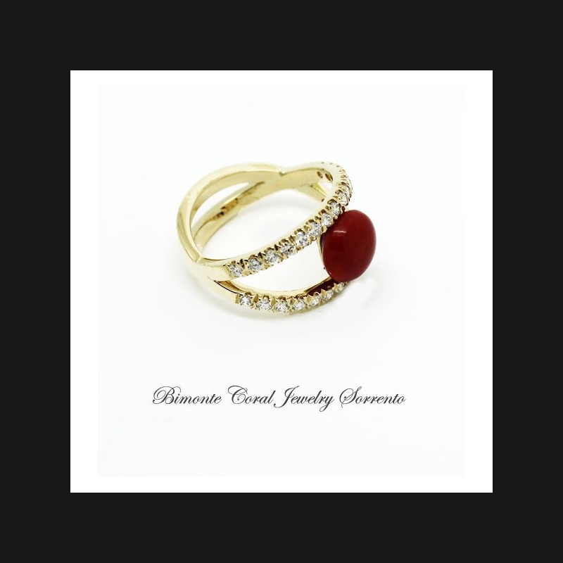 "Infinito" Red Coral Ring