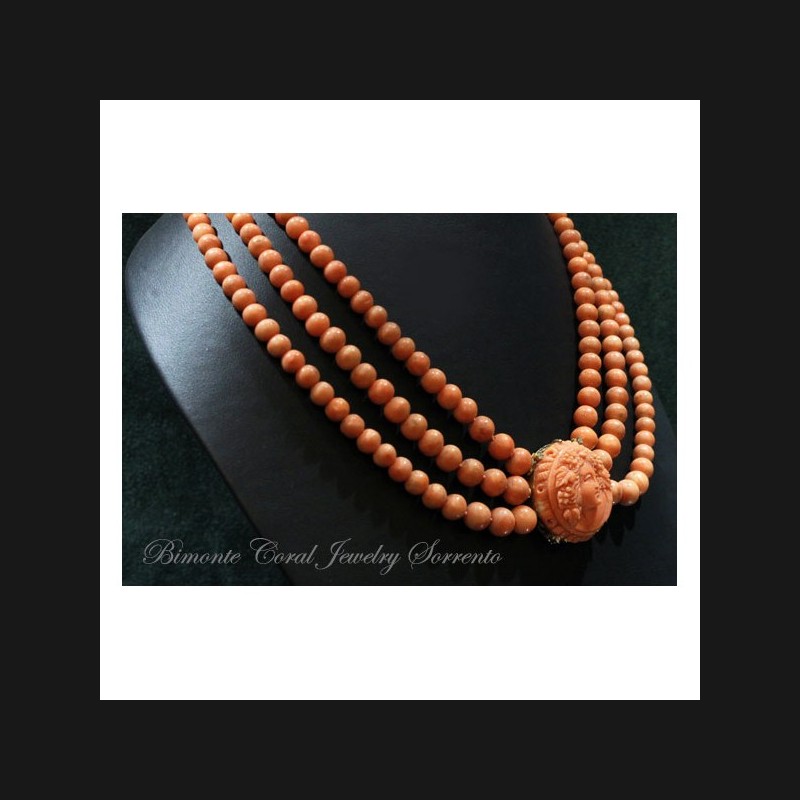 "Baccante" Antique Sciacca Coral Necklace