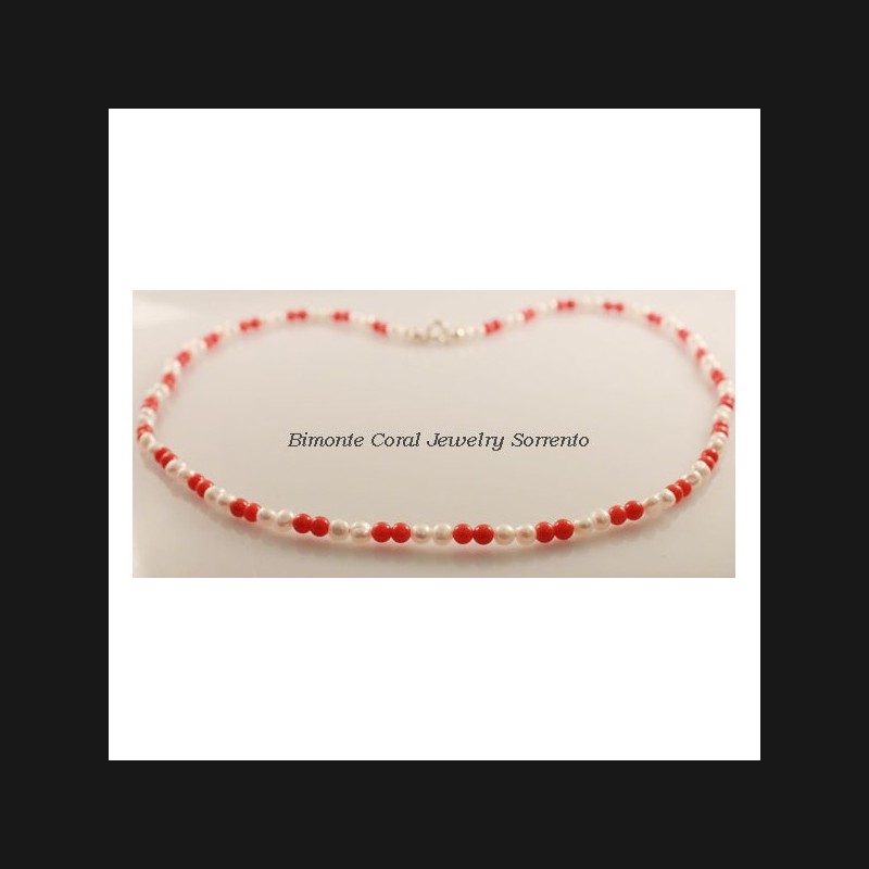 Coral and Pearls Necklace