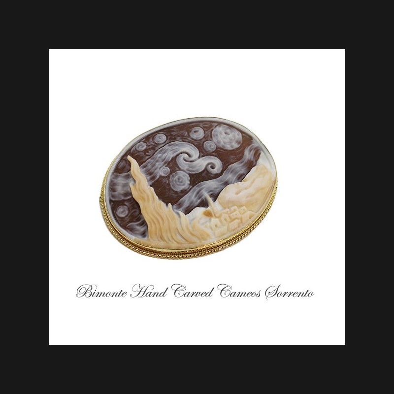 "Starry Night"Cameo Brooch And Pendant