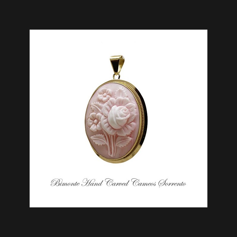 ''A Pale Rose'' Cameo Pendant