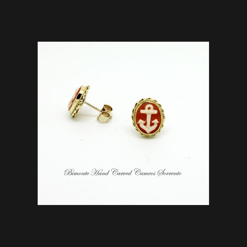 "Anchor" Cameo Earrings