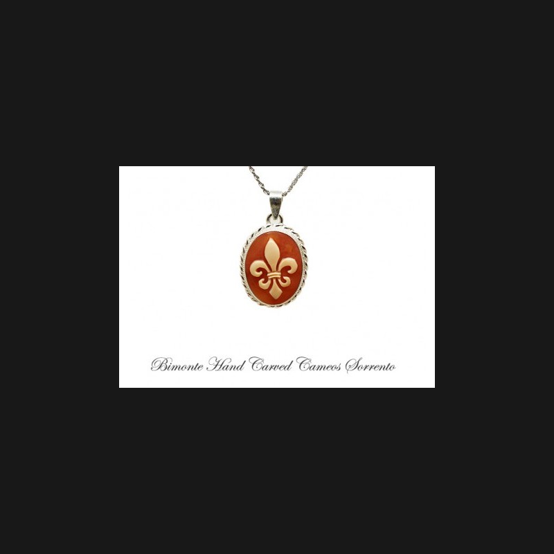 "Fleur De Lys"Cameo Necklace
