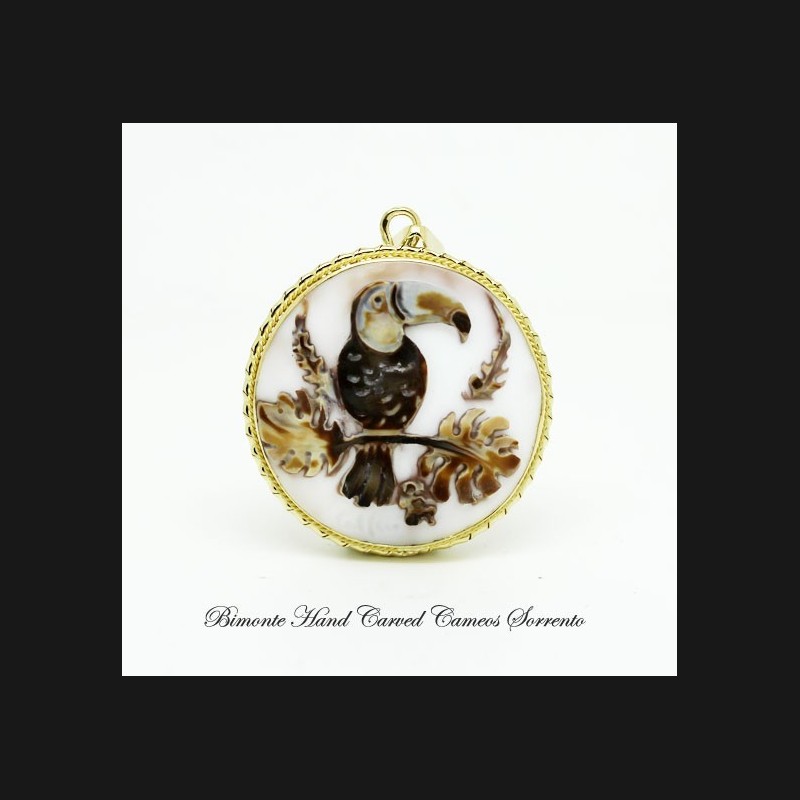 "Toucan" Cameo Pendant