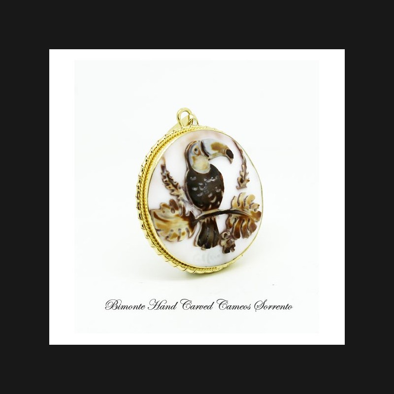"Toucan" Cameo Pendant