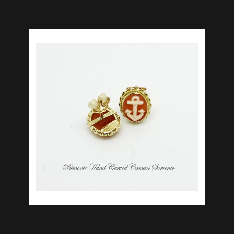"Anchor" Cameo Earrings