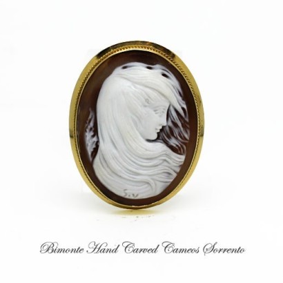 "The Lady in the Wind" Cameo Brooch and Pendant