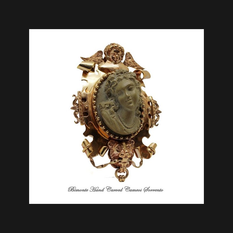 "Baccante" Lava Stone Cameo