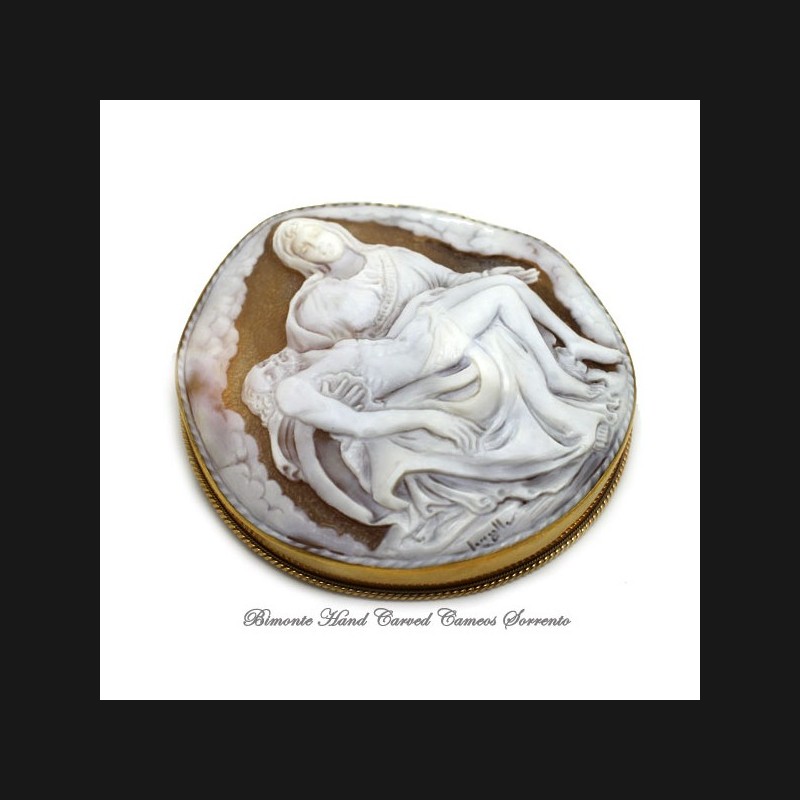 "La Pietà" Cameo Brooch and Pendant