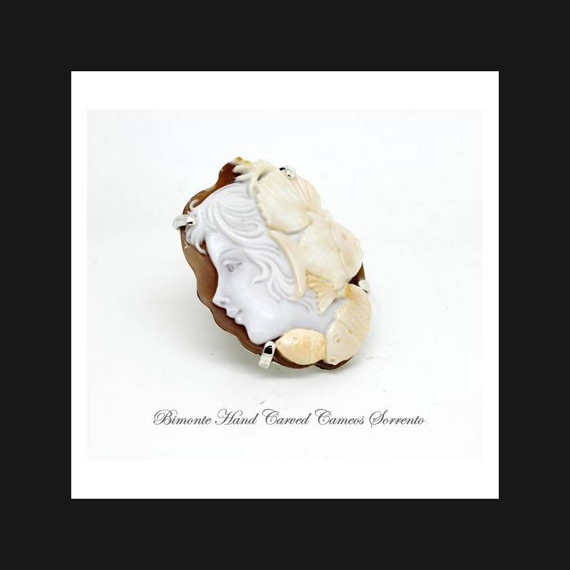 "Marina" Cameo Brooch and Pendant