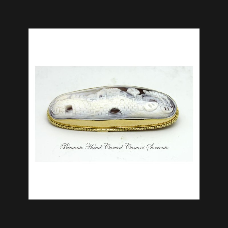 "At The Village" Cameo Brooch