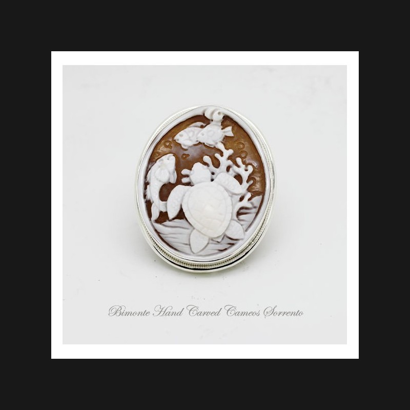 "SeaLife" Cameo Brooch and Pendant