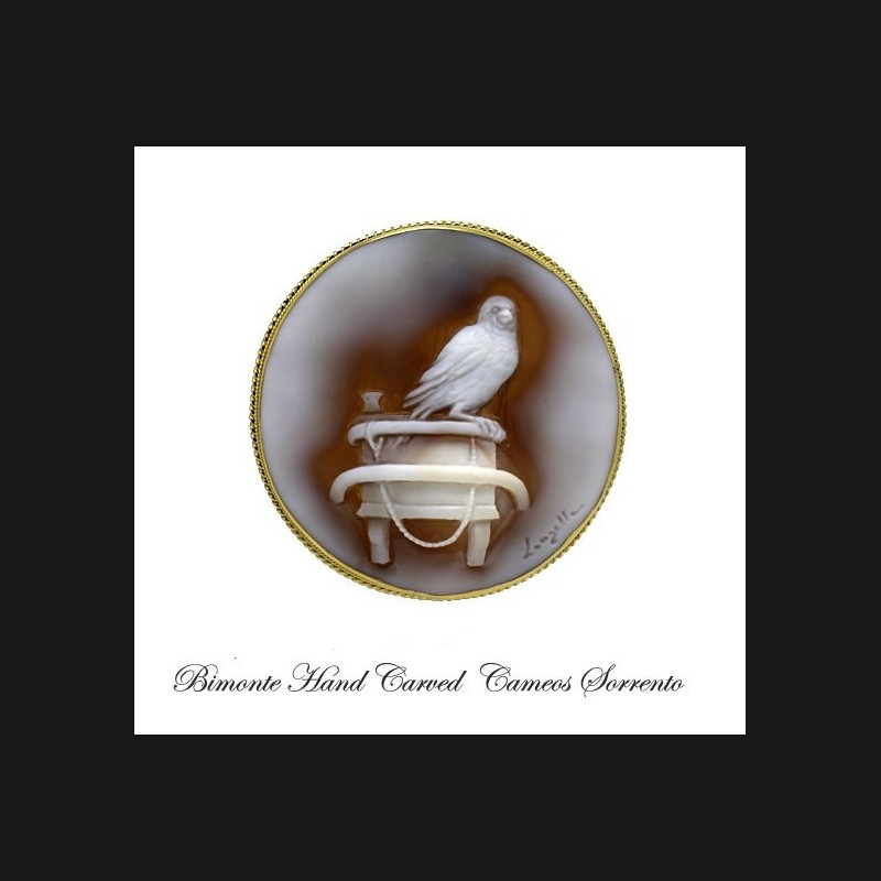 "Cardellino" Cameo brooch and Pendant