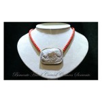 "Two Girls" Coral and Cameo Necklace