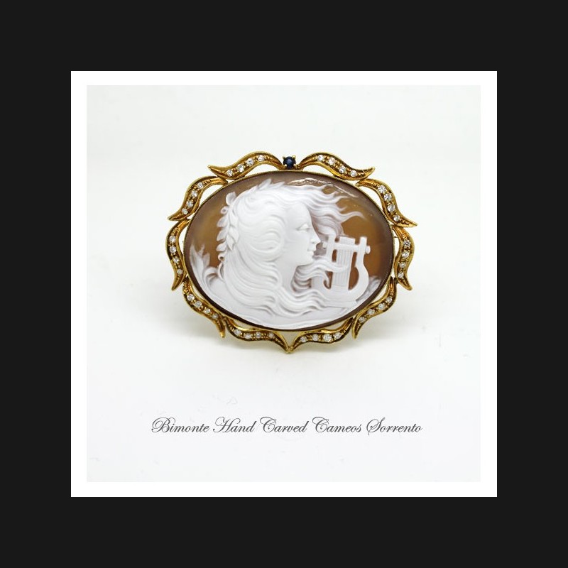 "Old Lyra" Cameo Brooch and Pendant