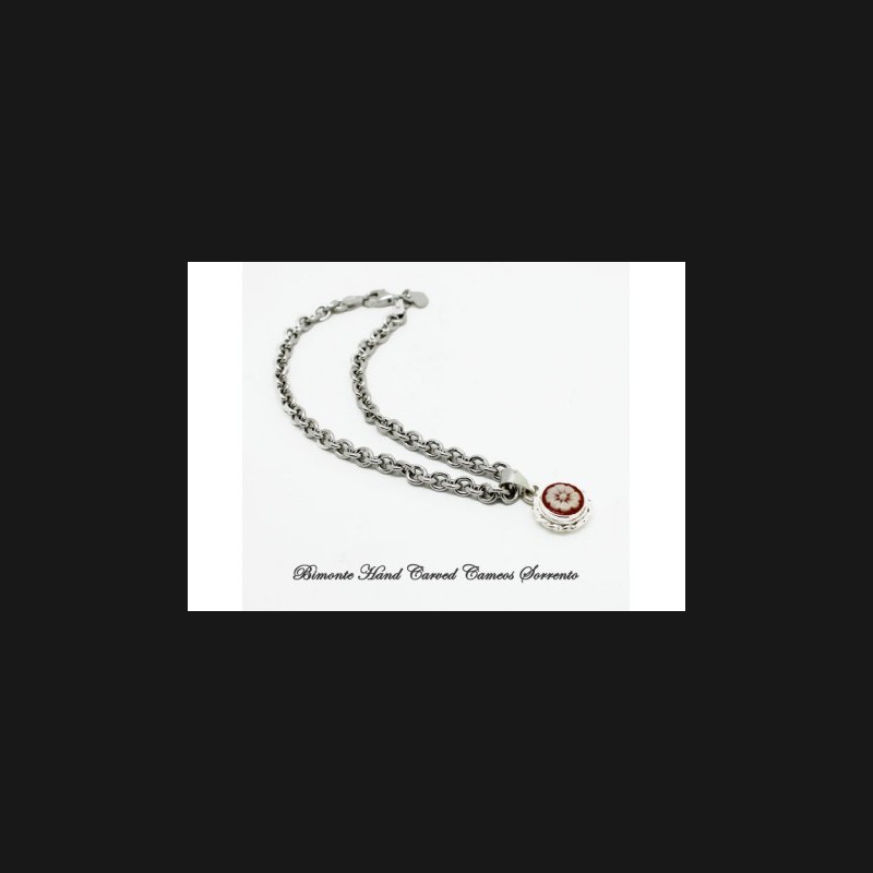 "Flower of Joy" Cameo Charm Bracelet