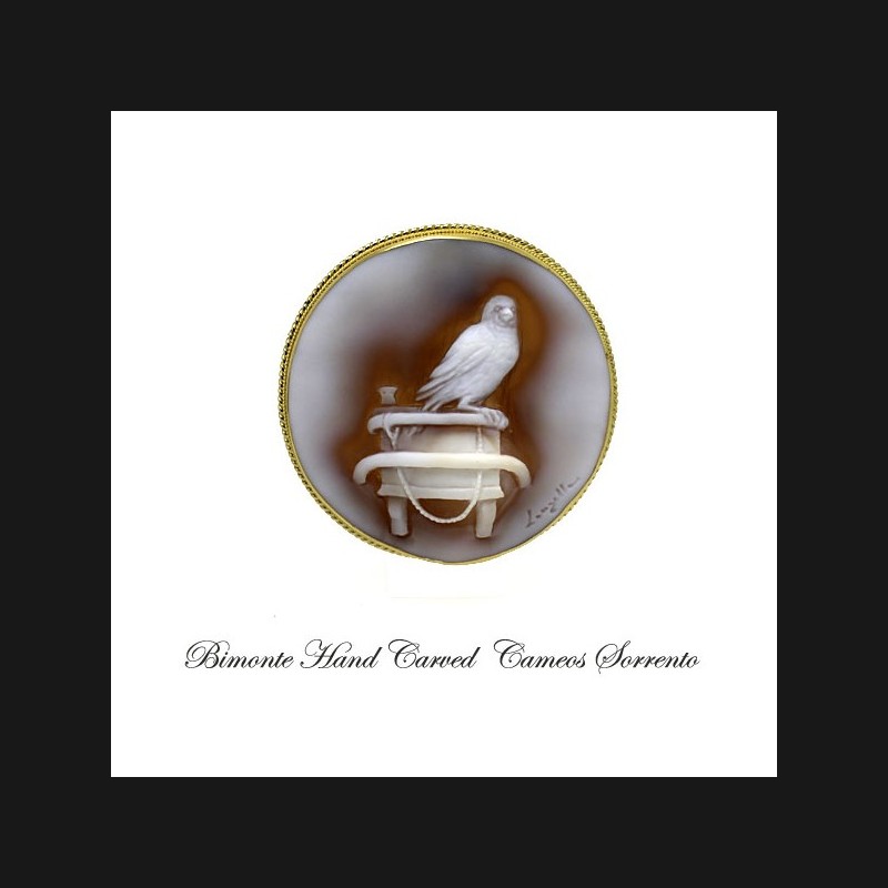 "Cardellino" Cameo brooch and Pendant