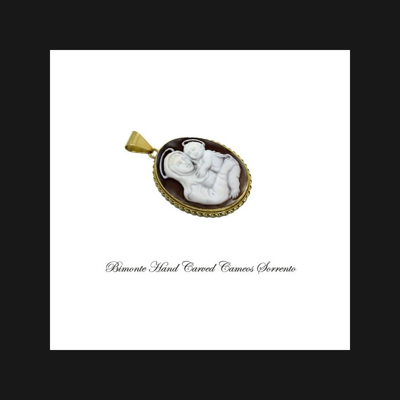 "Madonna and Child" Cameo Pendant