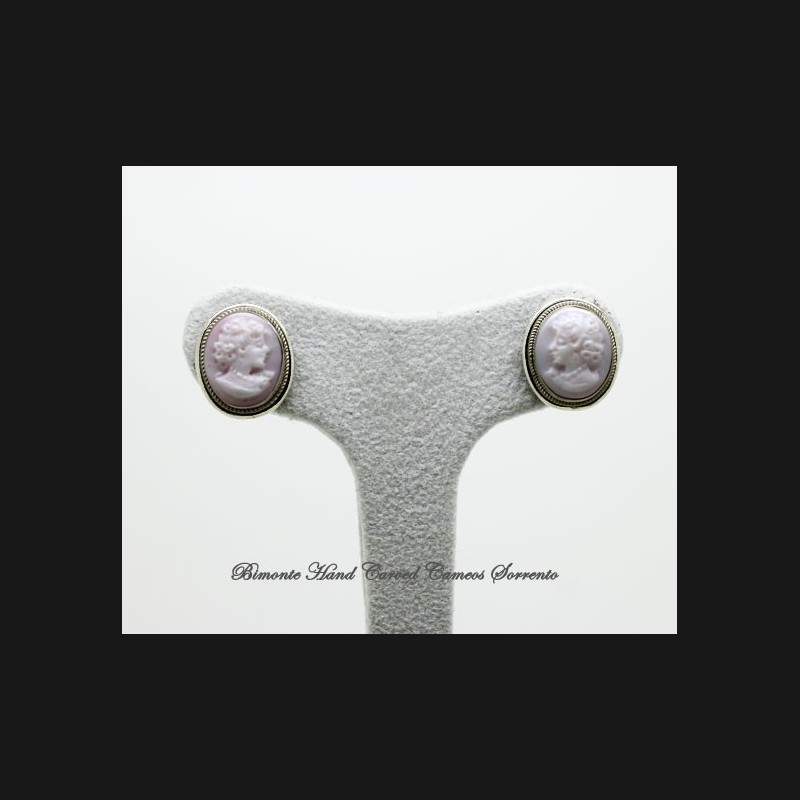 Pale Pink Cameo Earrings
