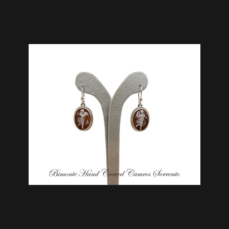 ''''Euterpe & Lira'' Cameo Earrings