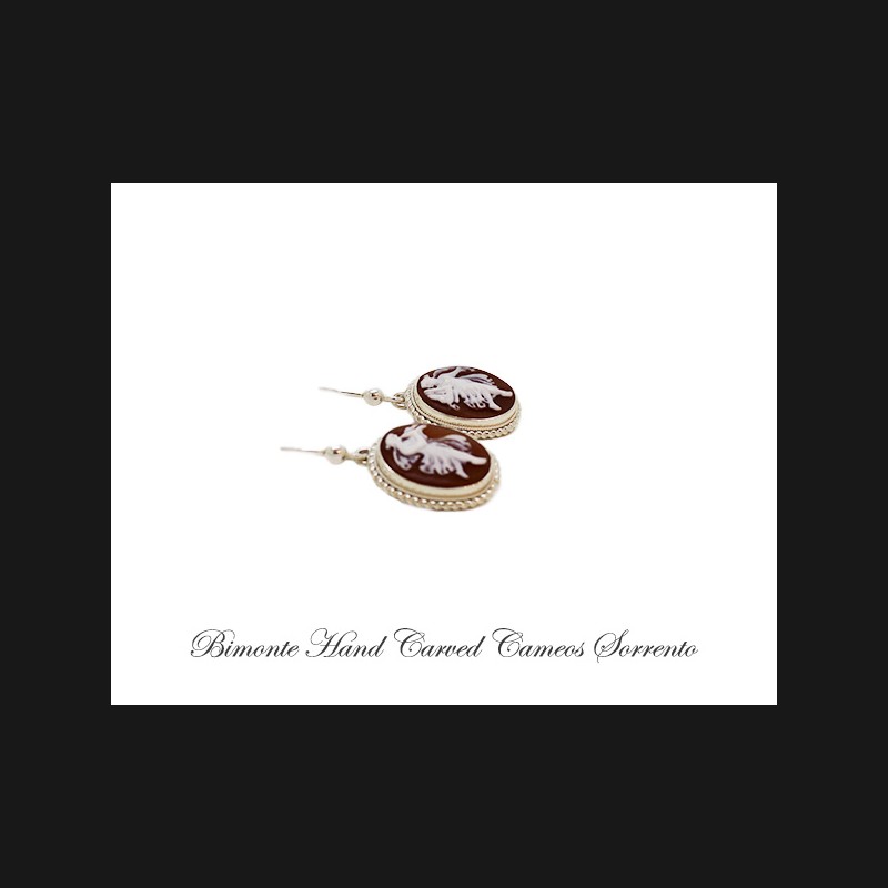 ''''Euterpe & Lira'' Cameo Earrings