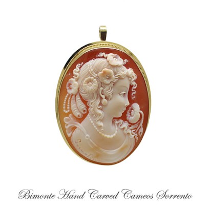 ''Flora'' Cameo Brooch & Pendant