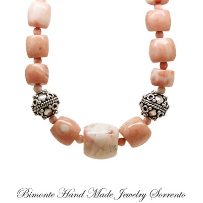 ''Etrusca'' Pink Coral Necklace