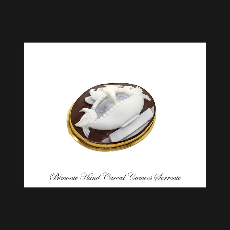 ''Doves'' Cameo Brooch and Pendant