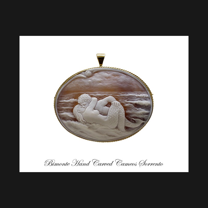 ''Tritone e Nereide'' Cameo Brooch and Pendant