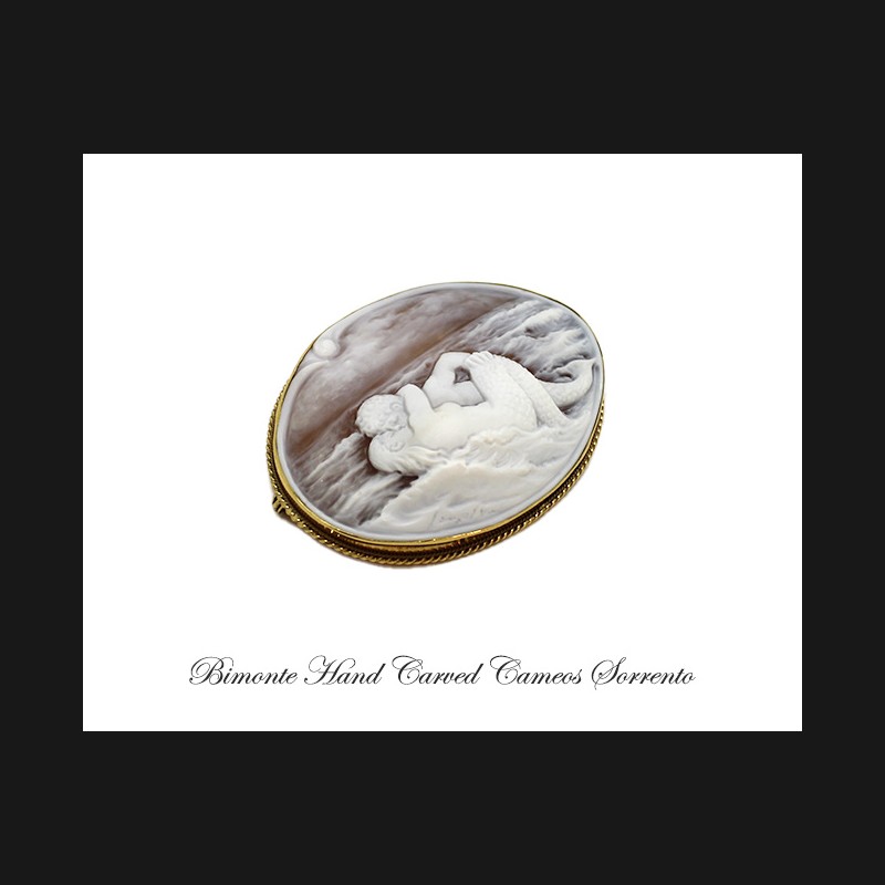 ''Tritone e Nereide'' Cameo Brooch and Pendant