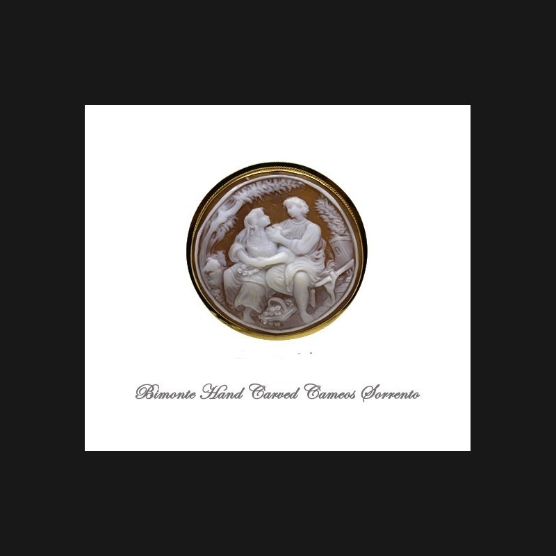 "Lovers" Cameo Brooch and Pendant